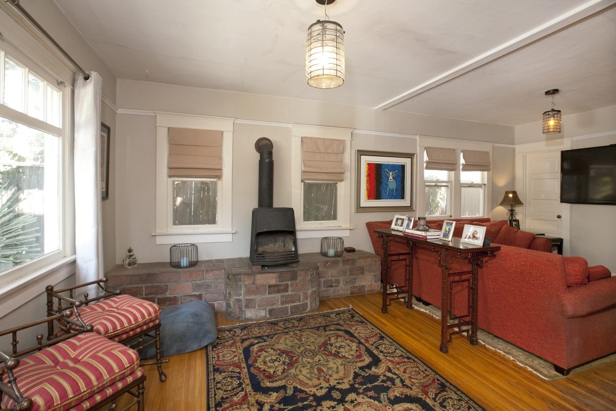 1722 Nichols Canyon Road Vintage Duplex Back House Living Room